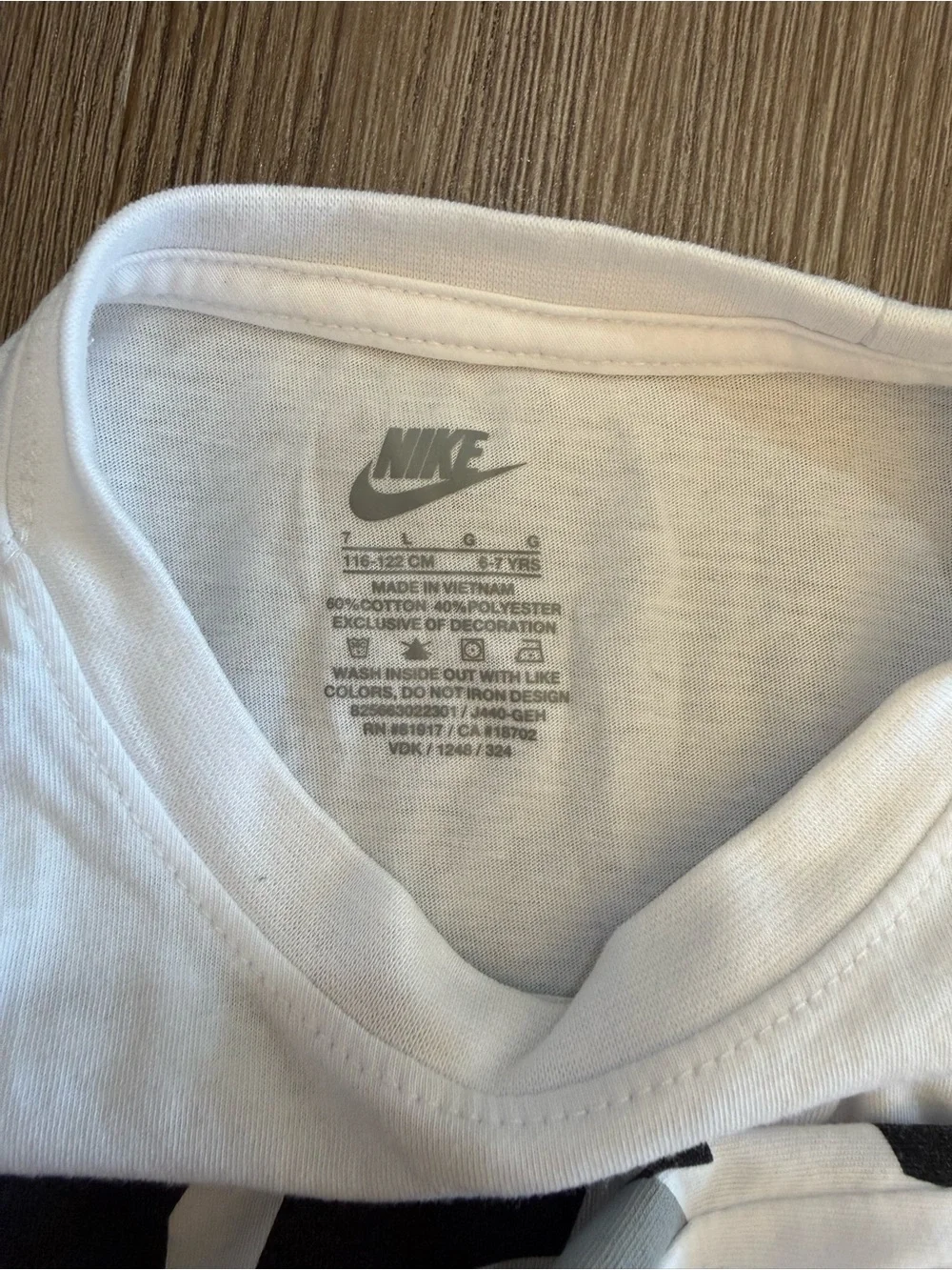 [NWT] Nike White Tee with Black Logo & Black Athletic Shorts Set - Size 7 (L)